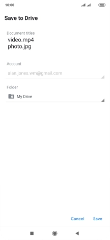 Press the field below 'Folder' and go to the required folder.