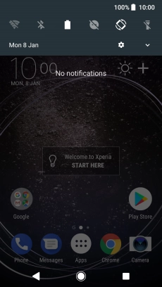 Press the settings icon.