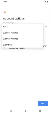 Press the required setting.