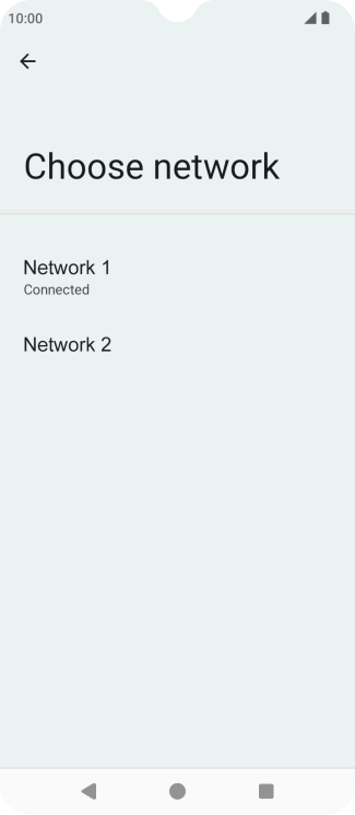 Press the required network.