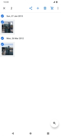 Press the share icon.