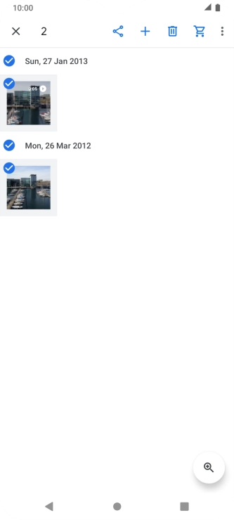 Press the share icon.