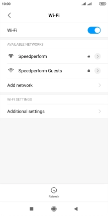 Press the required WiFi network.