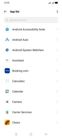 Press the required app.