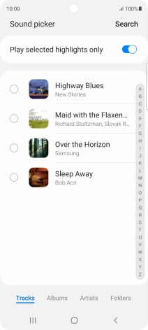 Press the required ring tones to hear them.