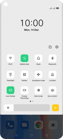 Press the settings icon.
