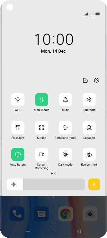 Press the settings icon. Press the settings icon.
