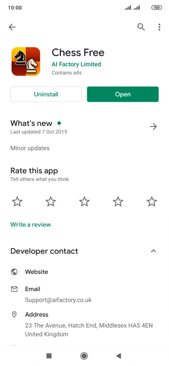 Press Uninstall.