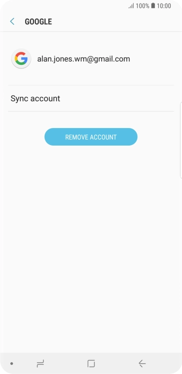 Press Sync account.