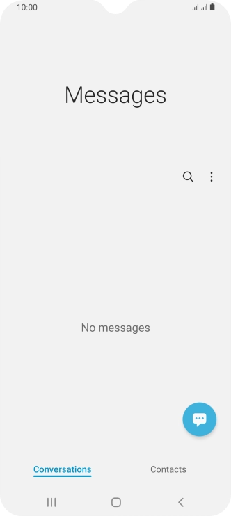 Press the new message icon. Press the new message icon.
