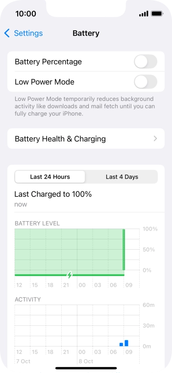 Press Battery Health & Charging.