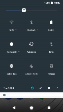 Press Mobile data to turn the function on or off.