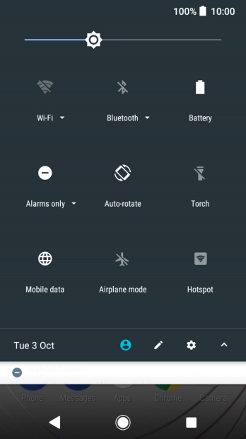 Press Mobile data to turn the function on or off.