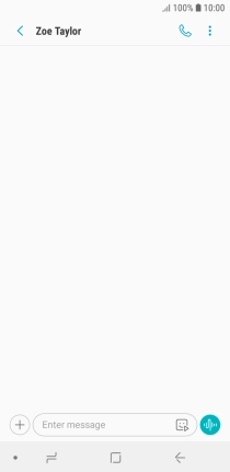 Press the text input field and write the text for your text message.
