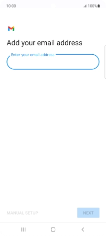 Press the field below 'Enter your email address' and key in your email address.