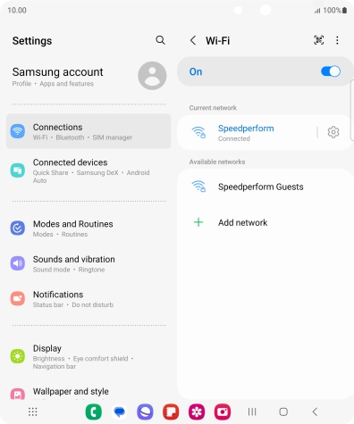 Press the Home key to return to the home screen.