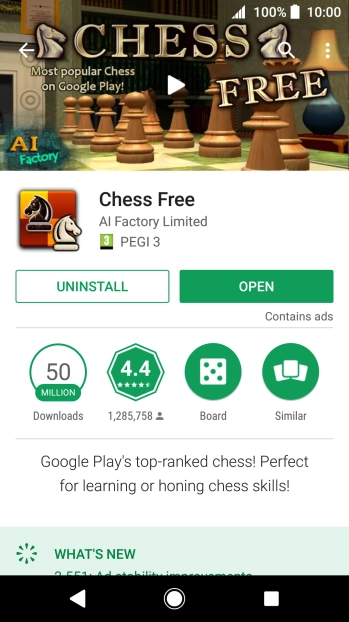 Press UNINSTALL.