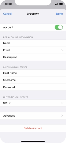 Press SMTP.