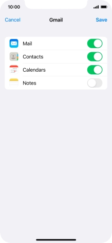 If this screen is displayed, you email account has been recognised and set up automatically. Follow the instructions on the screen to key in more information and finish setting up your phone.