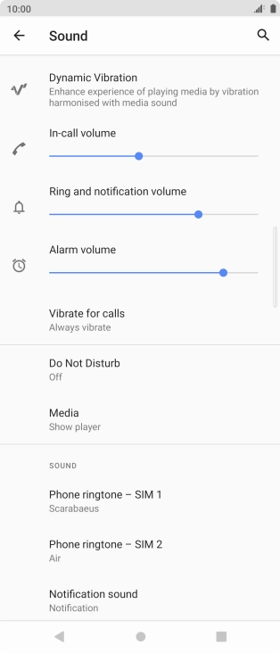 Press Phone ringtone - ‹SIM› .