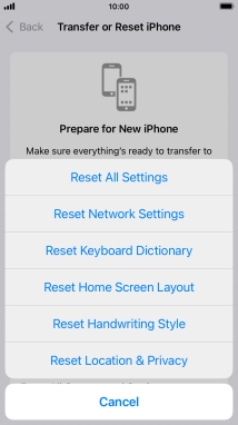 Press Reset Network Settings.