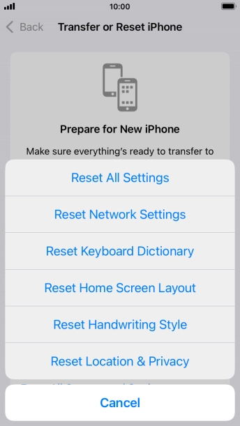 Press Reset Network Settings.