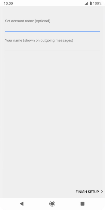Press the field below 'Set account name (optional)' and key in the required name.