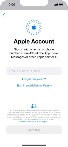 Press Email or Phone Number and key in the username for your Apple ID.