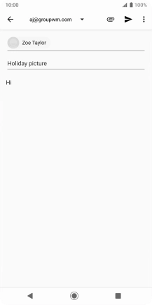 Press the attachment icon.