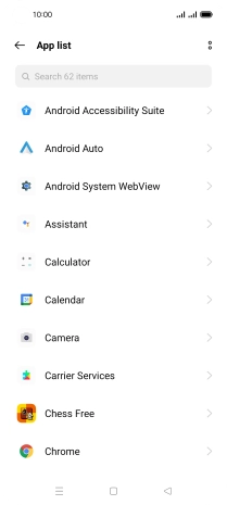 Press the required app.