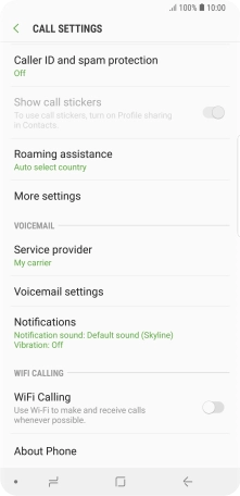 Press Voicemail settings.