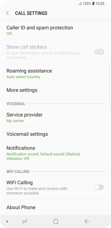Press Voicemail settings.