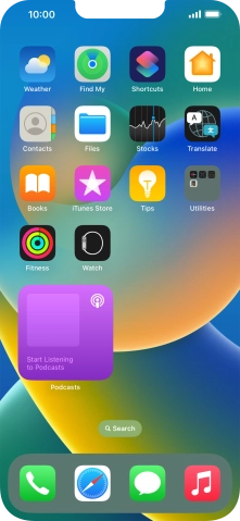 If you're using a Widget Stack: slide up or down on the stack to select the required widget.