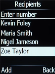 Select the required contact.
