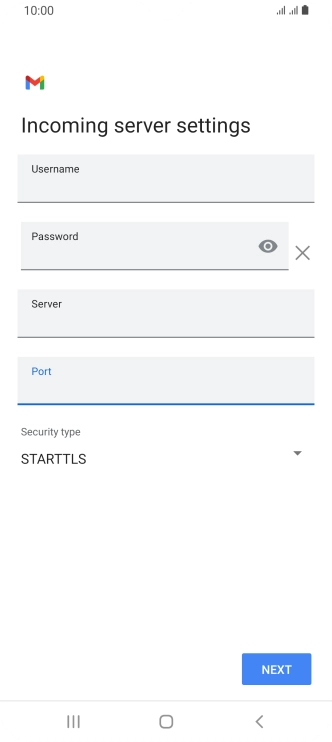 Press the drop down list below 'Security type'. Press the drop down list below 'Security type'.