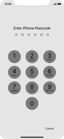 Use the lock code you created.