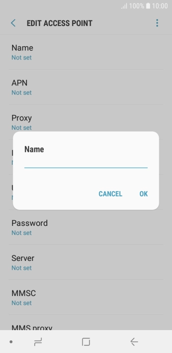 Key in O2 UK MMS and press OK.