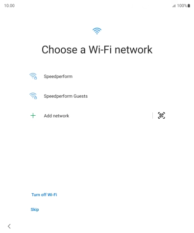 Press the required WiFi network.
