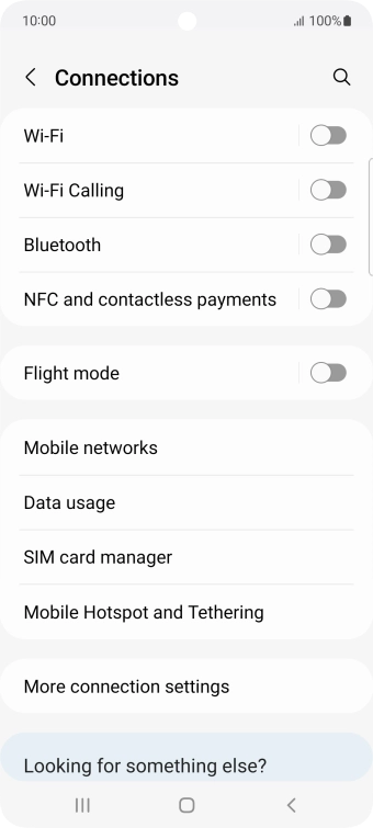 Press the indicator next to 'Wi-Fi Calling' to turn the function on or off.