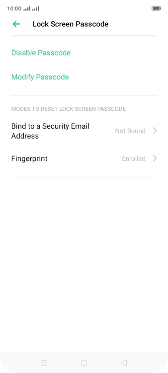 Press Disable Passcode.