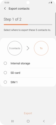 Press the name of the SIM.