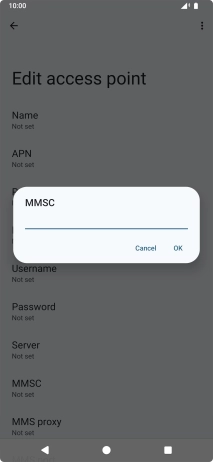 Key in http://mmsc.mms.o2.co.uk:8002 and press OK.