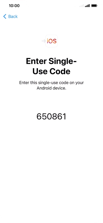 Follow the instructions on the screen and in the 'Move to iOS' app to transfer the content from the Android phone to your phone and set up your phone and prepare it for use.