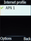 Press the Left selection key.