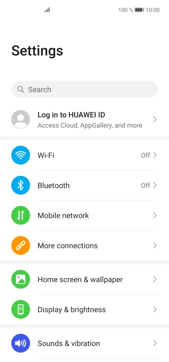 Press Mobile network.