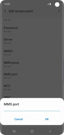 Key in 8080 and press OK.