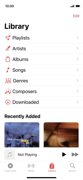 Press Playlists.