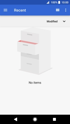 Slide your finger right on the screen and go to the required folder.