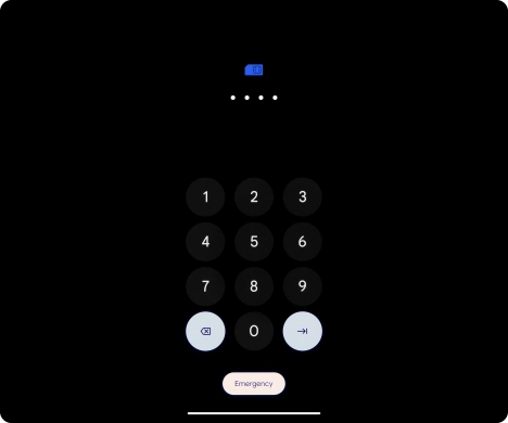 Key in your SIM PIN and press  arrow right. The default SIM PIN is 0000.