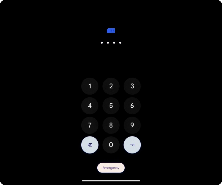 Key in your SIM PIN and press  arrow right. The default SIM PIN is 0000.